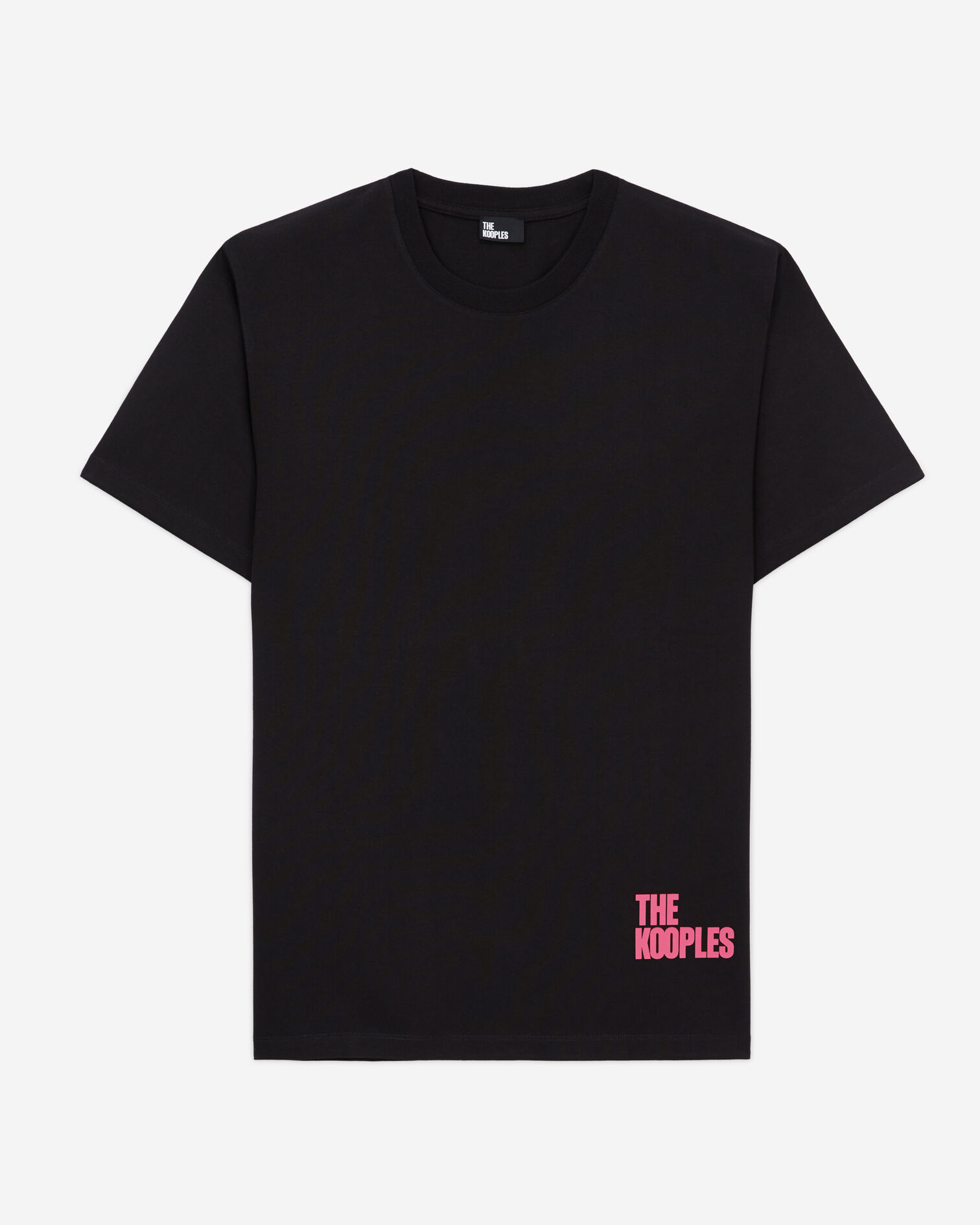 Men's faded black t-shirt with screen print logo, BLACK, hi-res image number null