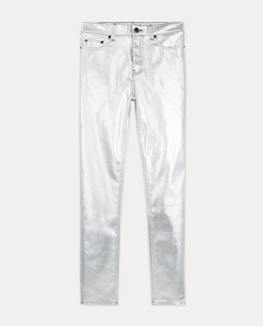 The Kooples MEN SILVER slim gray jeans