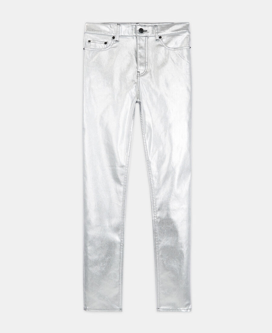The Kooples MEN SILVER slim gray jeans