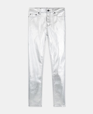 The Kooples MEN SILVER slim gray jeans