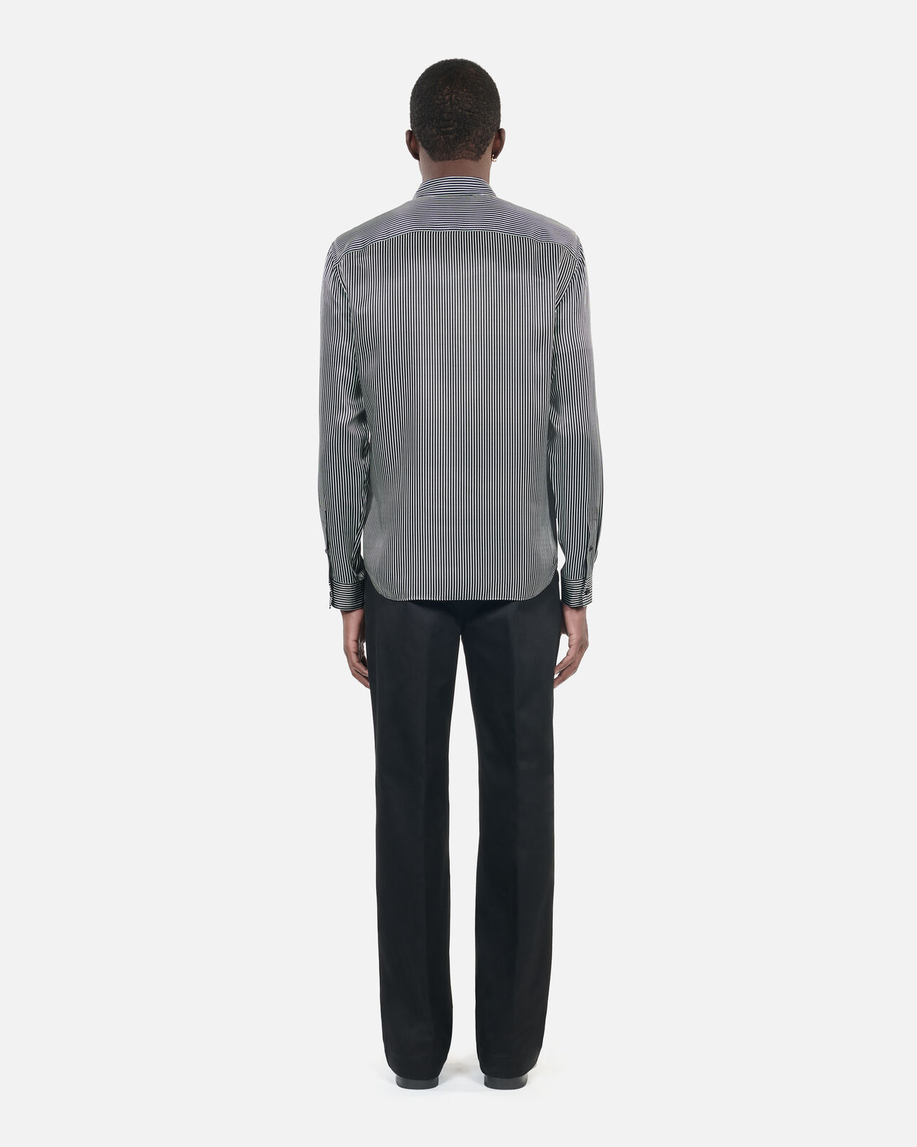 The Kooples MEN BLACK WHITE black and white striped shirt