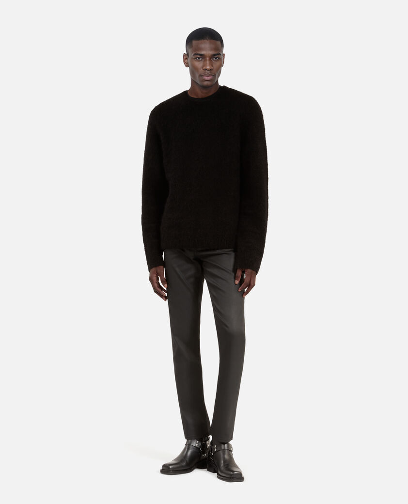 The Kooples HERREN BLACK STONE schwarzer pullover aus wolle und mohair