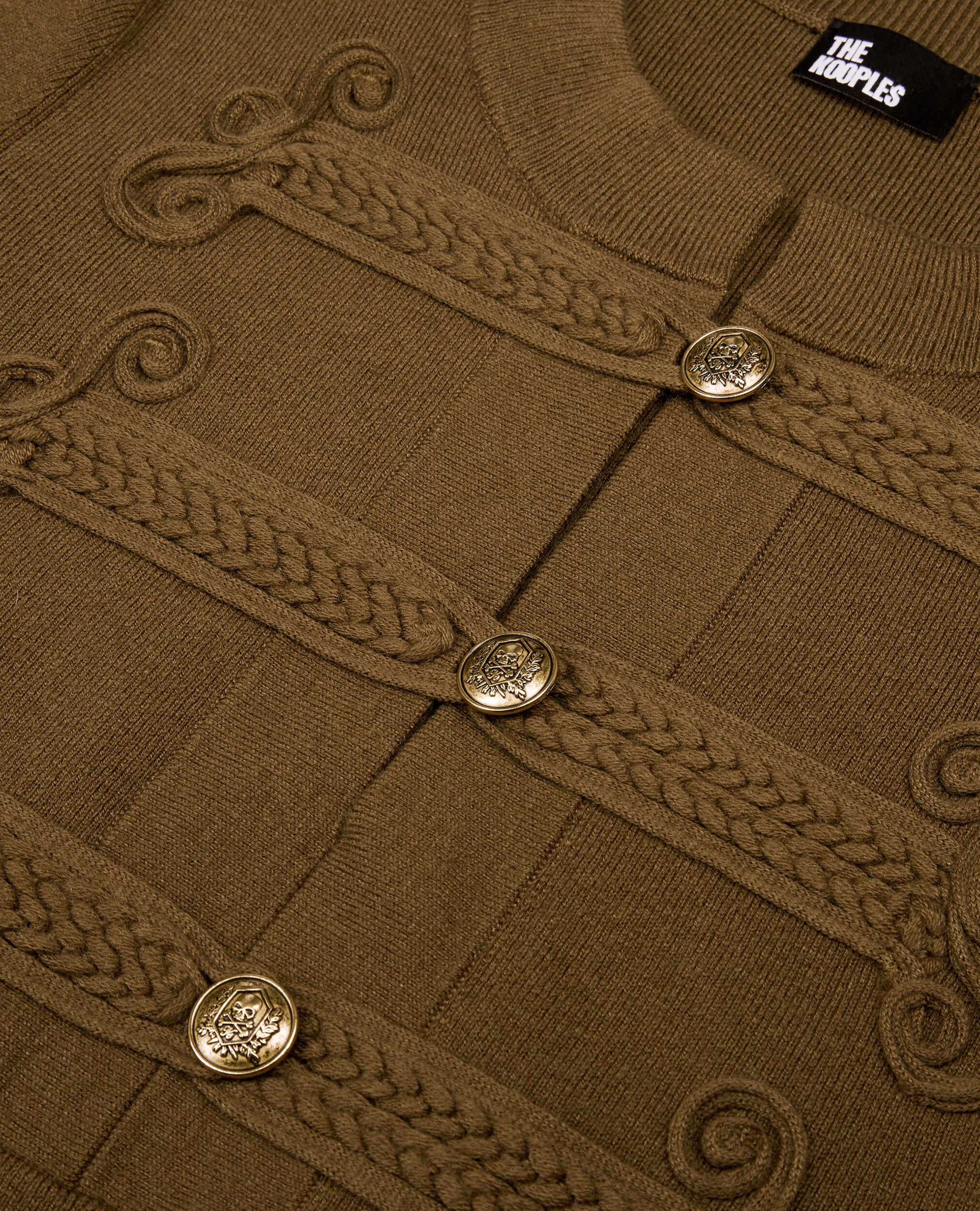 Officer-style short dress in khaki knit, KAKI, hi-res image number null