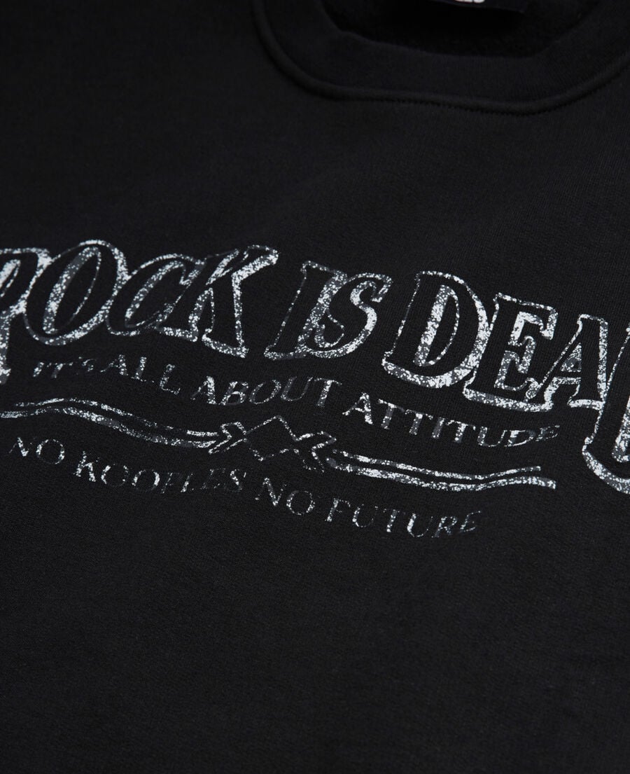 The Kooples FEMME BLACK WASHED sweat s&eacute;rigraphi&eacute; noir