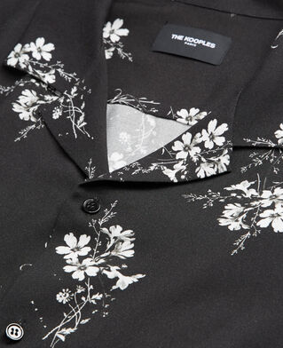 The Kooples MEN BLACK WHITE floral shirt