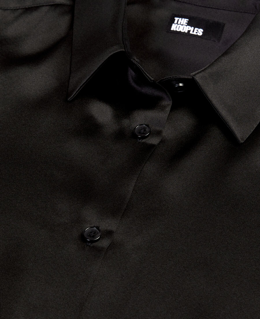 The Kooples WOMEN BLACK black silk shirt