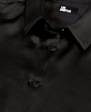 The Kooples WOMEN BLACK black silk shirt