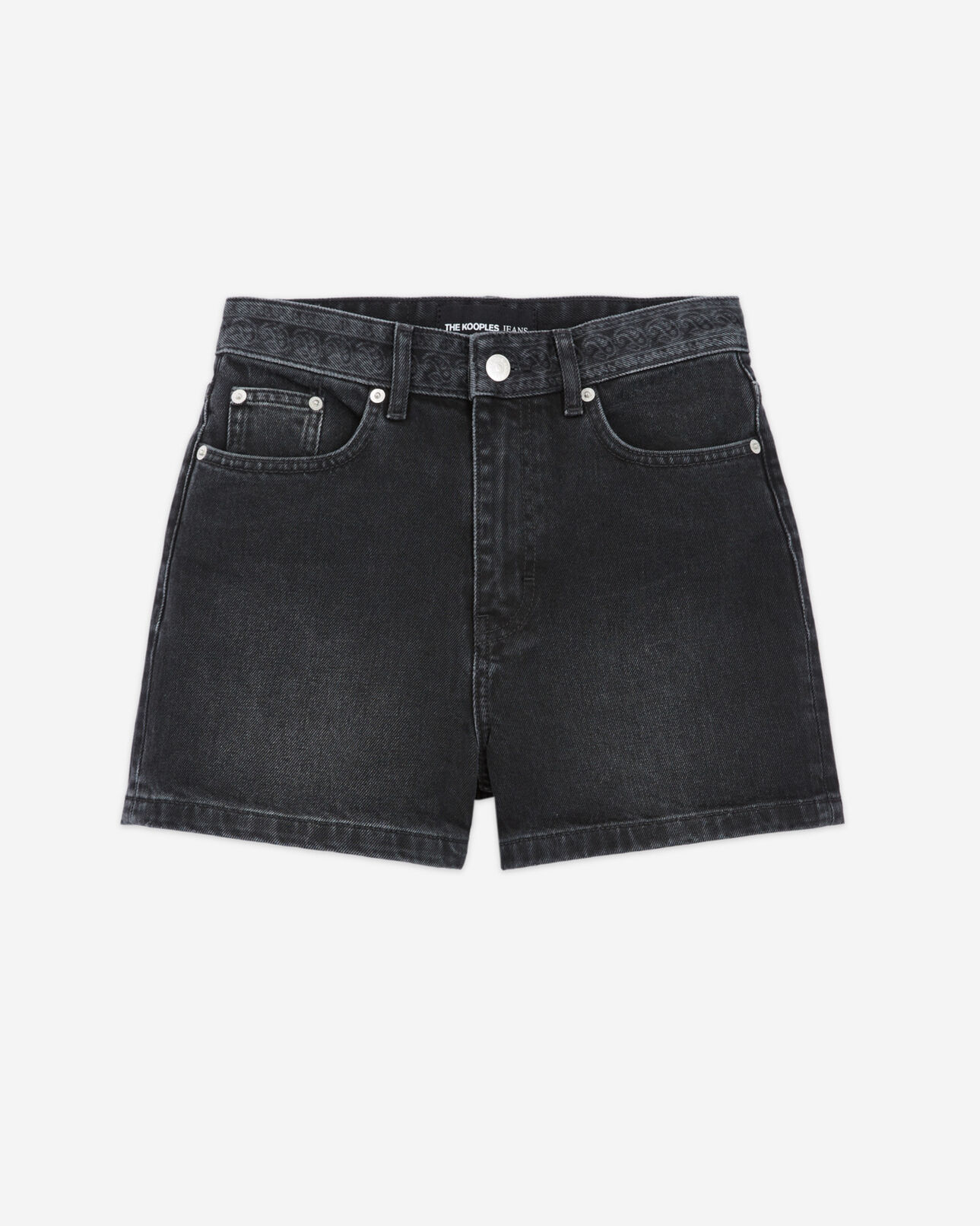 The Kooples FEMME BLACK WASHED short coupe mom