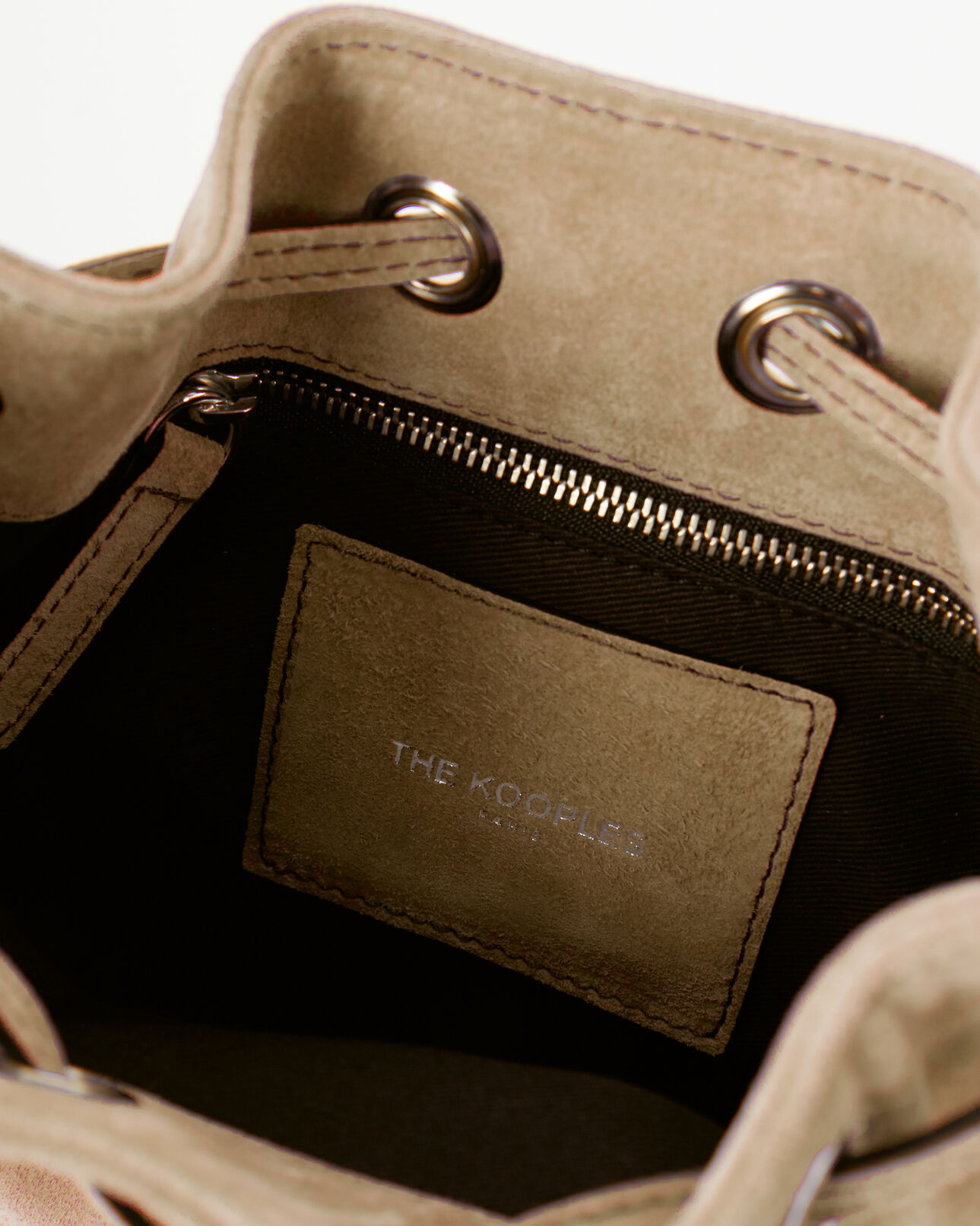 The Kooples FEMME BEIGE sac small tina beige à clous