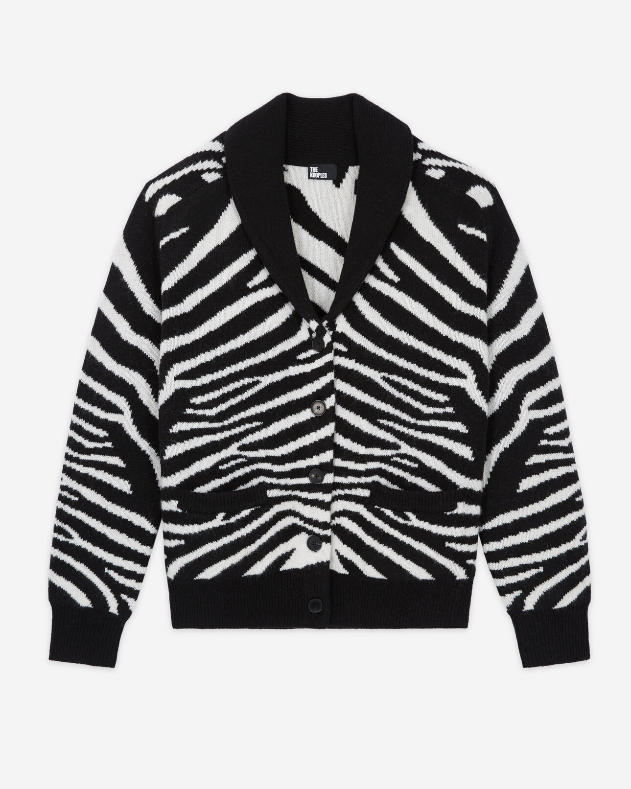 The Kooples MUJER BLACK WHITE cárdigan estampado
