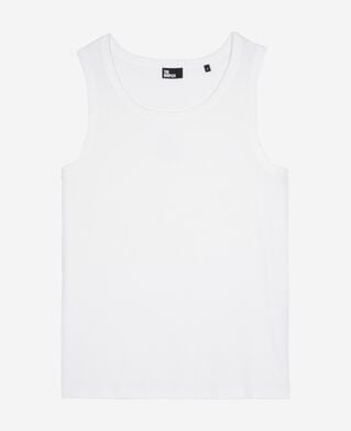 The Kooples HOMME WHITE débardeur avec broderie blason blanc