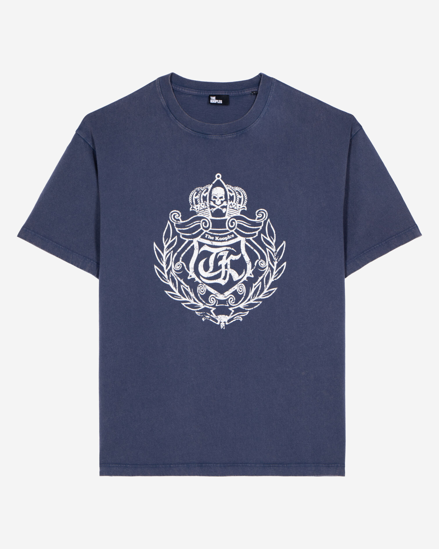T-shirt with navy screen print, DARK NAVY, hi-res image number null