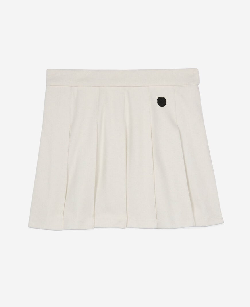 The Kooples WOMEN ECRU short ecru pleated skirt
