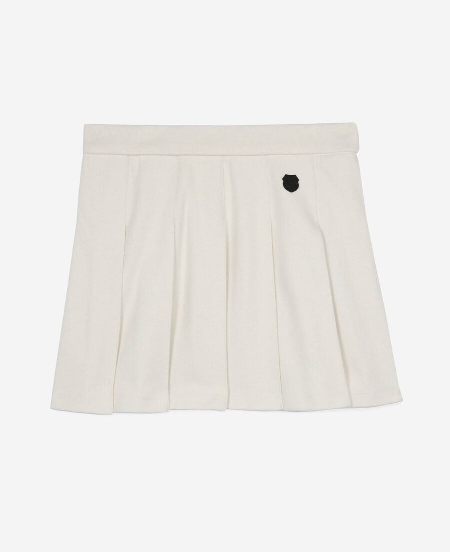 The Kooples WOMEN ECRU short ecru pleated skirt