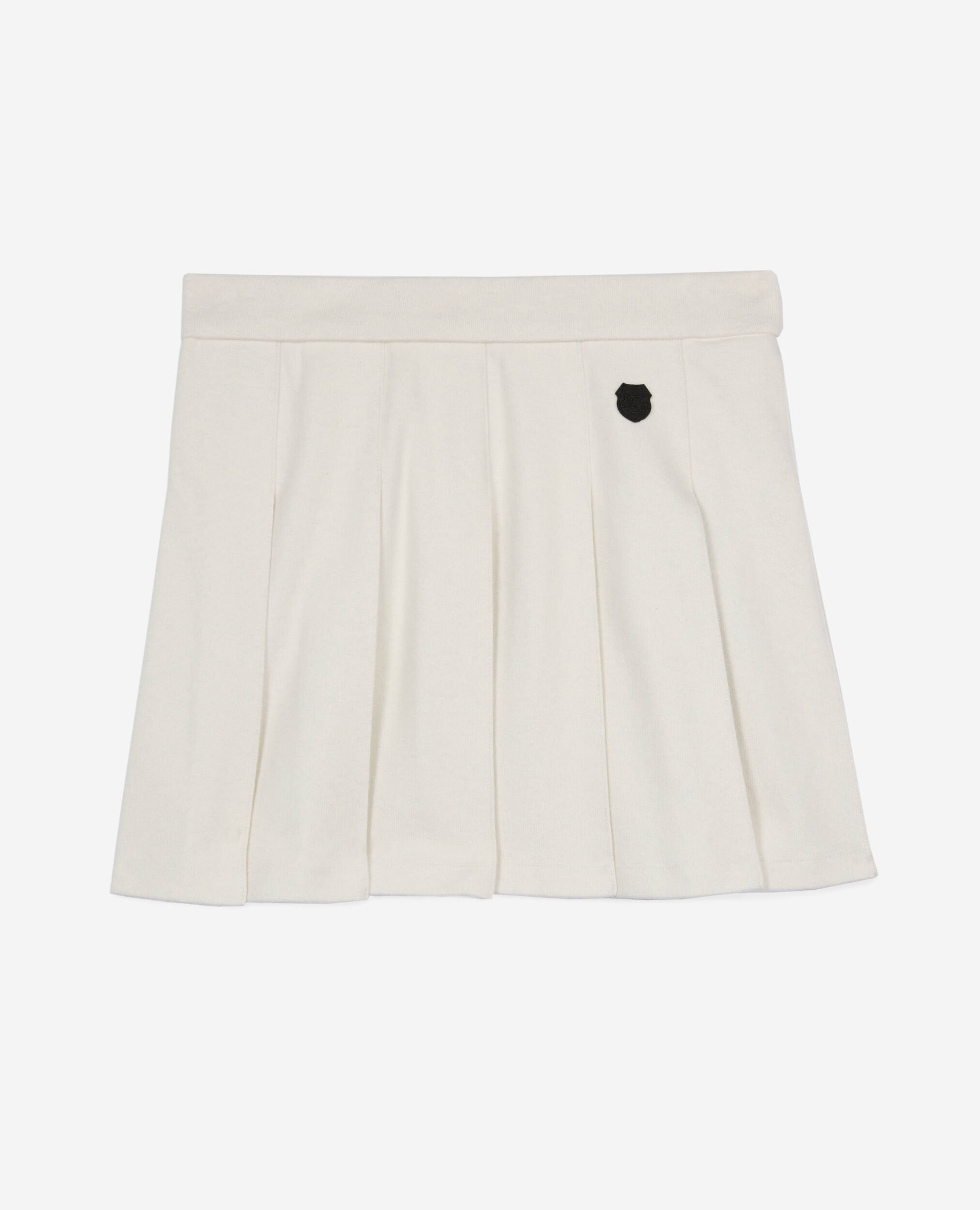 Short ecru pleated skirt, ECRU, hi-res image number null