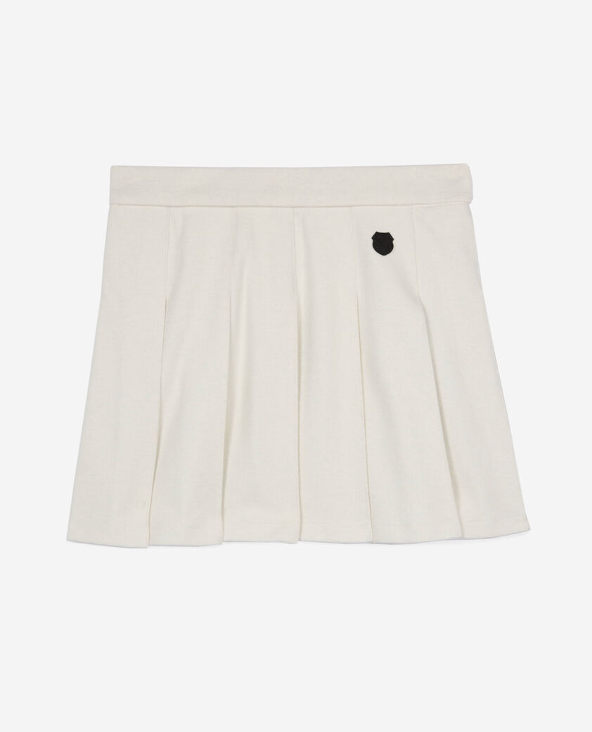 The Kooples DAMEN ECRU kurzer ecrufarbener faltenrock
