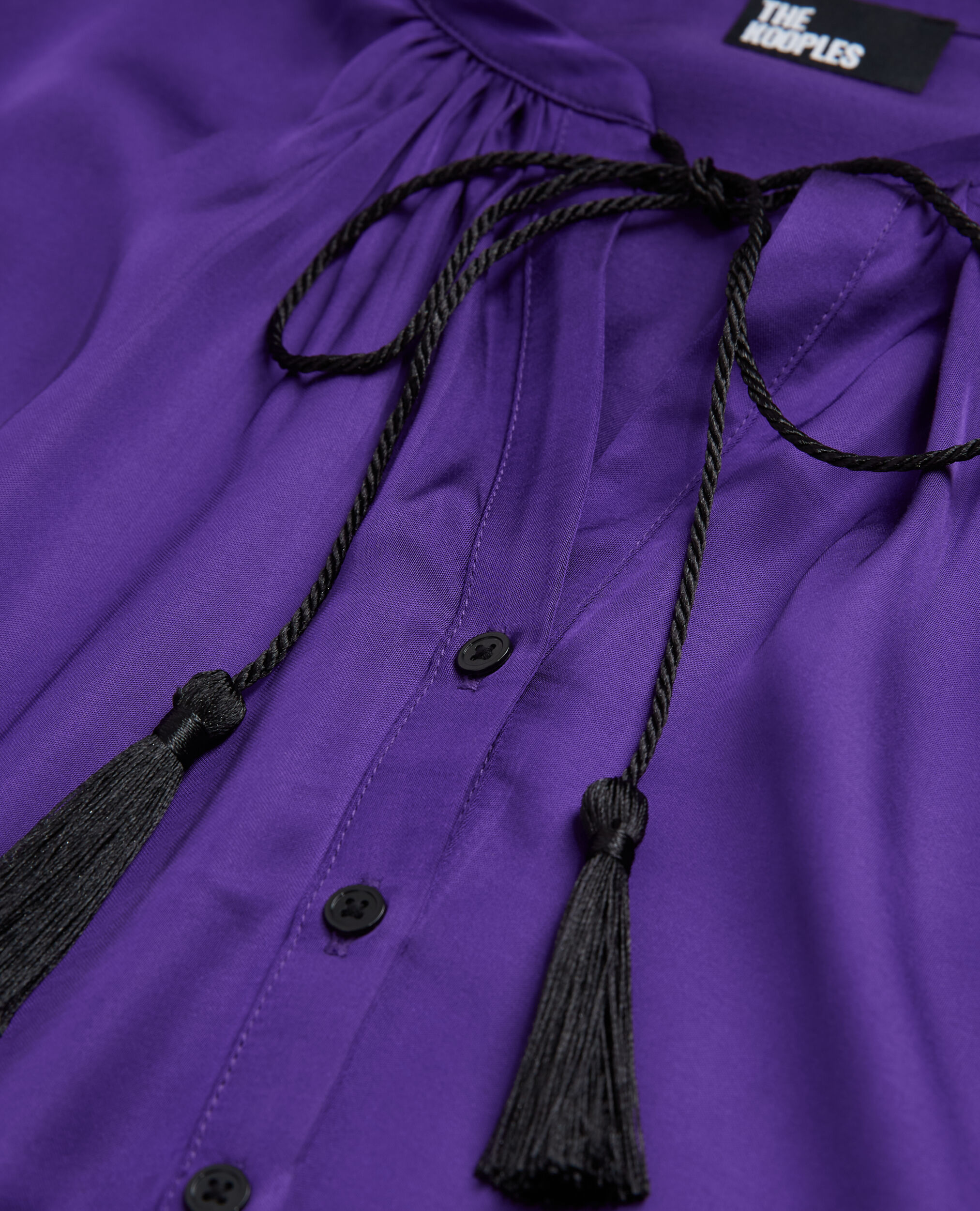 Camisa manga abombada violeta, PURPLE, hi-res image number null