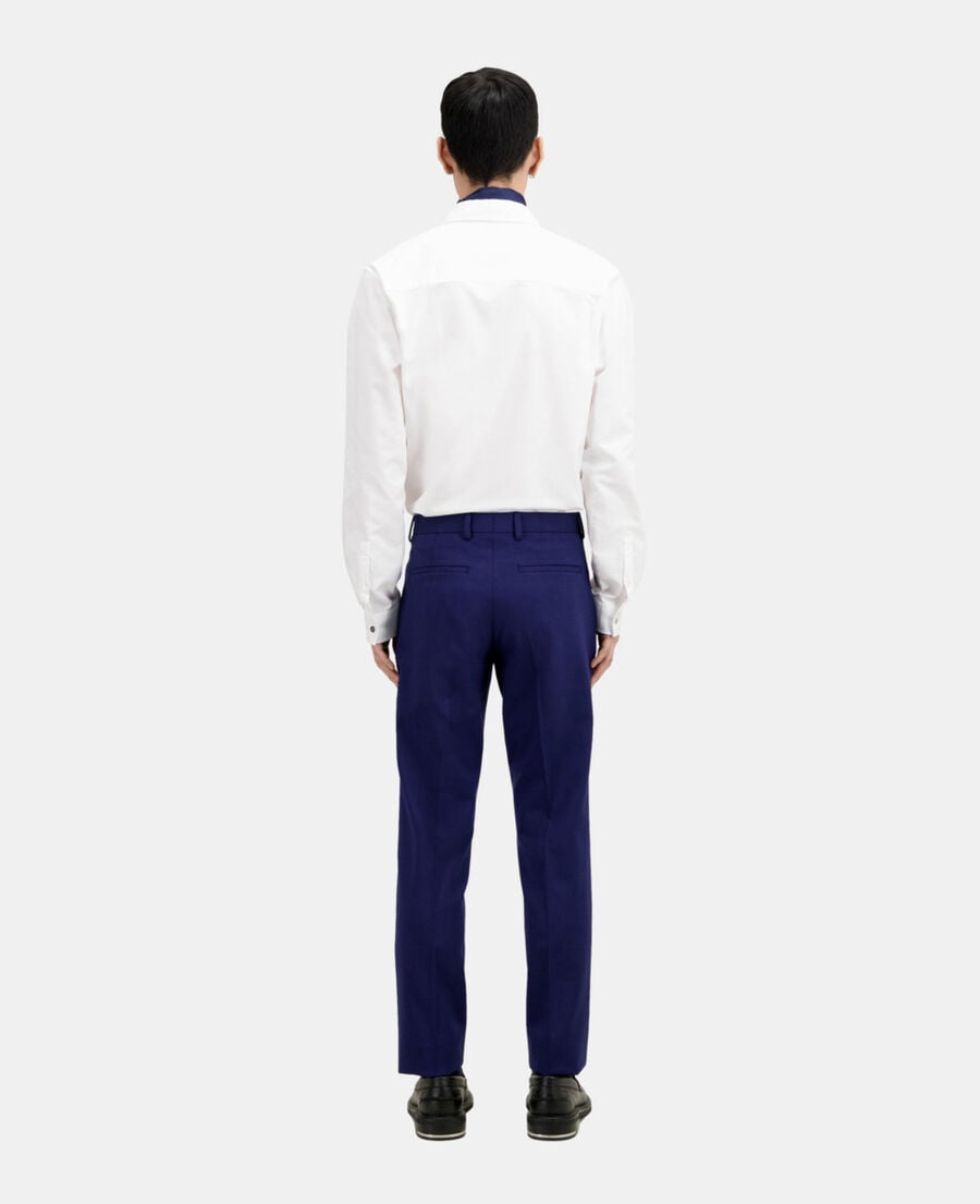 The Kooples HOMME DARK BLUE pantalon de costume en laine bleu vif
