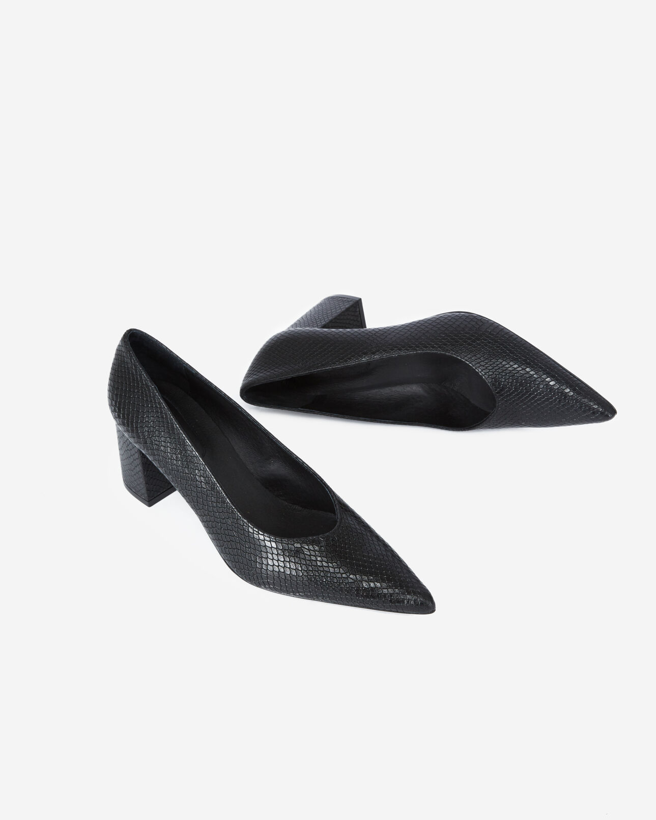 The Kooples FEMME BLACK escarpins noir en cuir