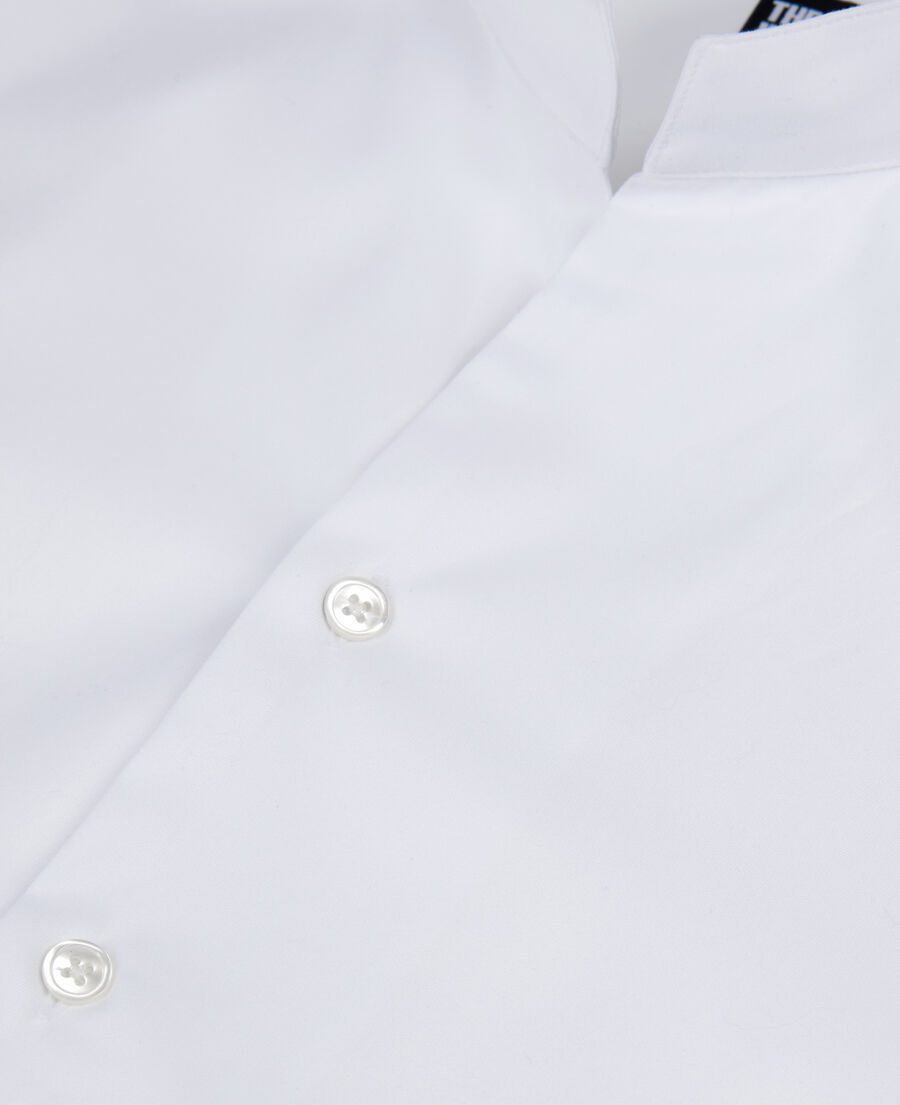 elegantes, weißes hemd aus twill