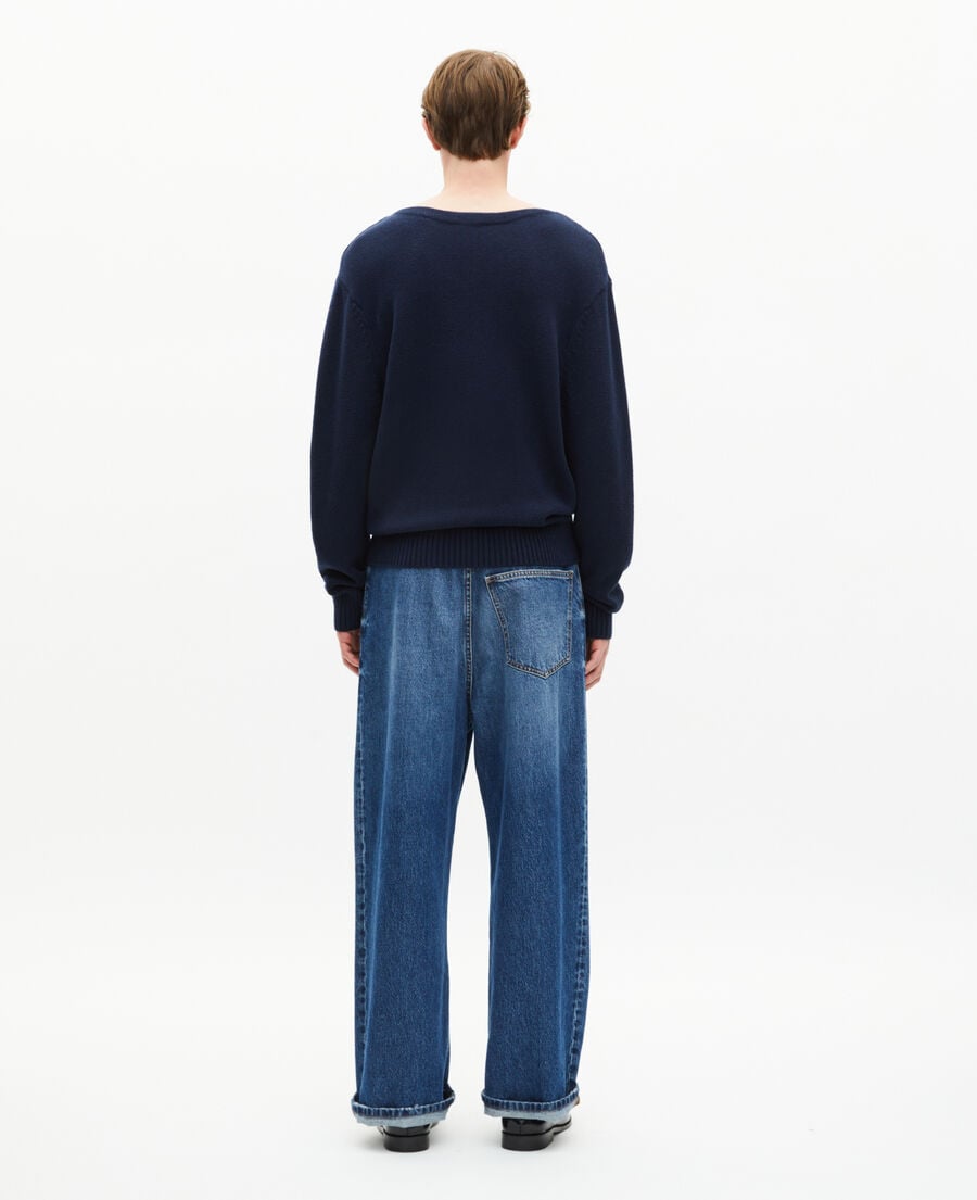 The Kooples HOMME NAVY pull col bateau marine