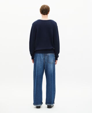 The Kooples HOMME NAVY pull col bateau marine