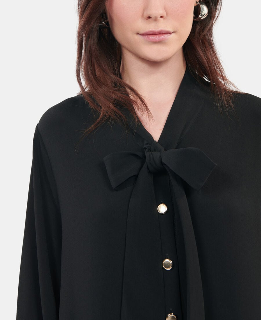 The Kooples DAMEN BLACK schwarzes kurzes kleid mit plissierung