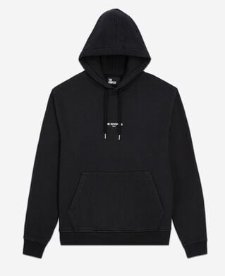 The Kooples HOMME BLACK sweatshirt à capuche logo noir