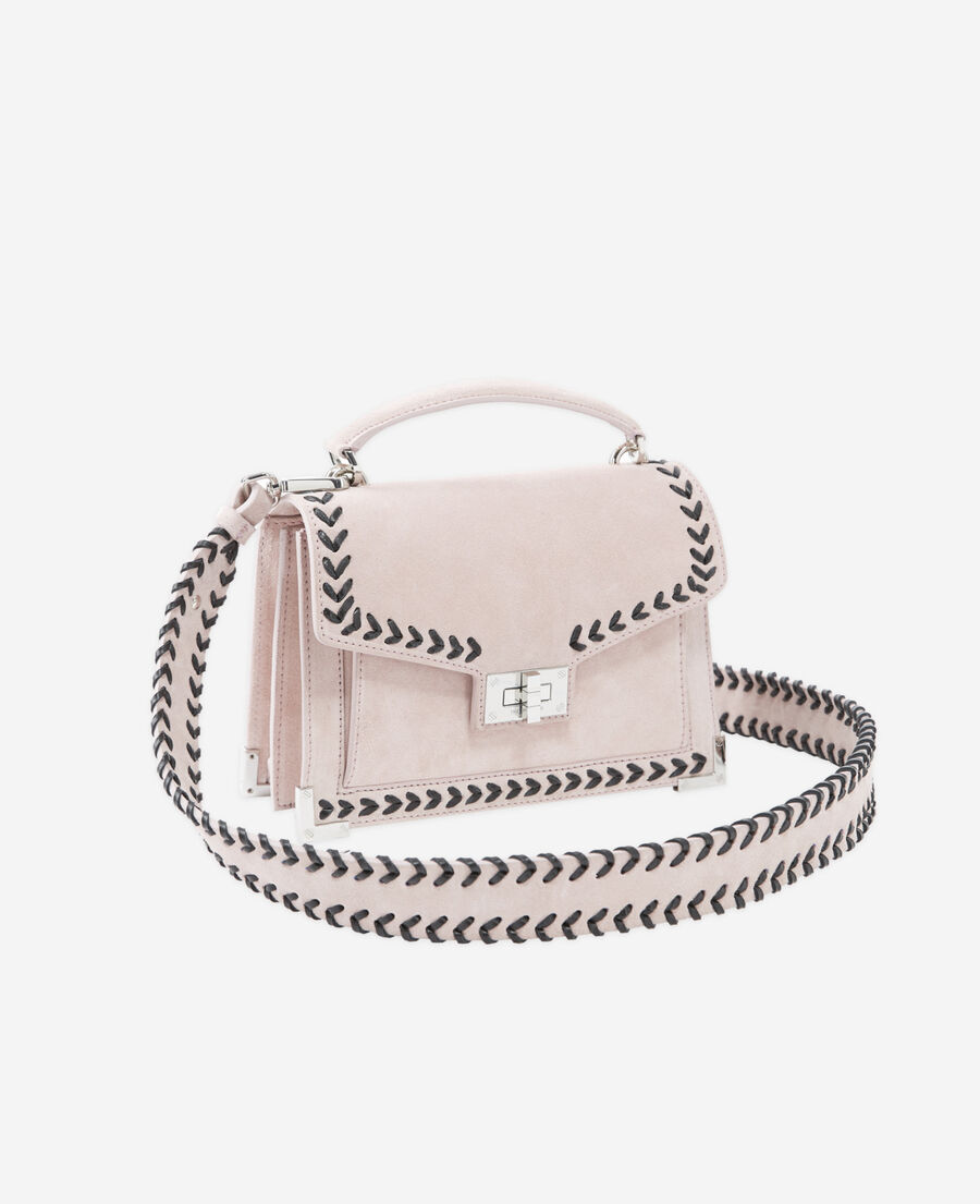 sac emily small en cuir rose