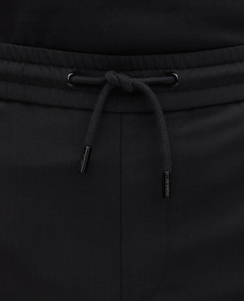 The Kooples HOMBRE BLACK pantalones negros de lana de corte recto 