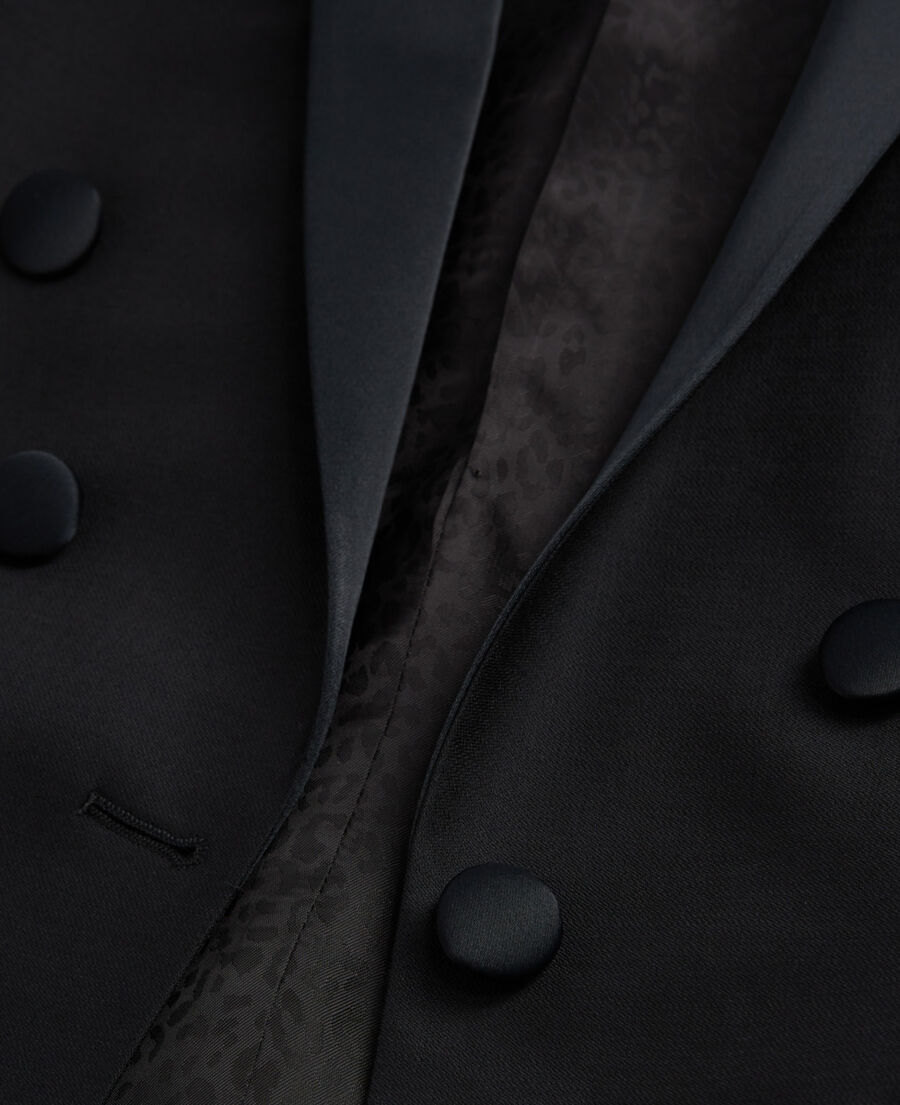 black wool suit jacket