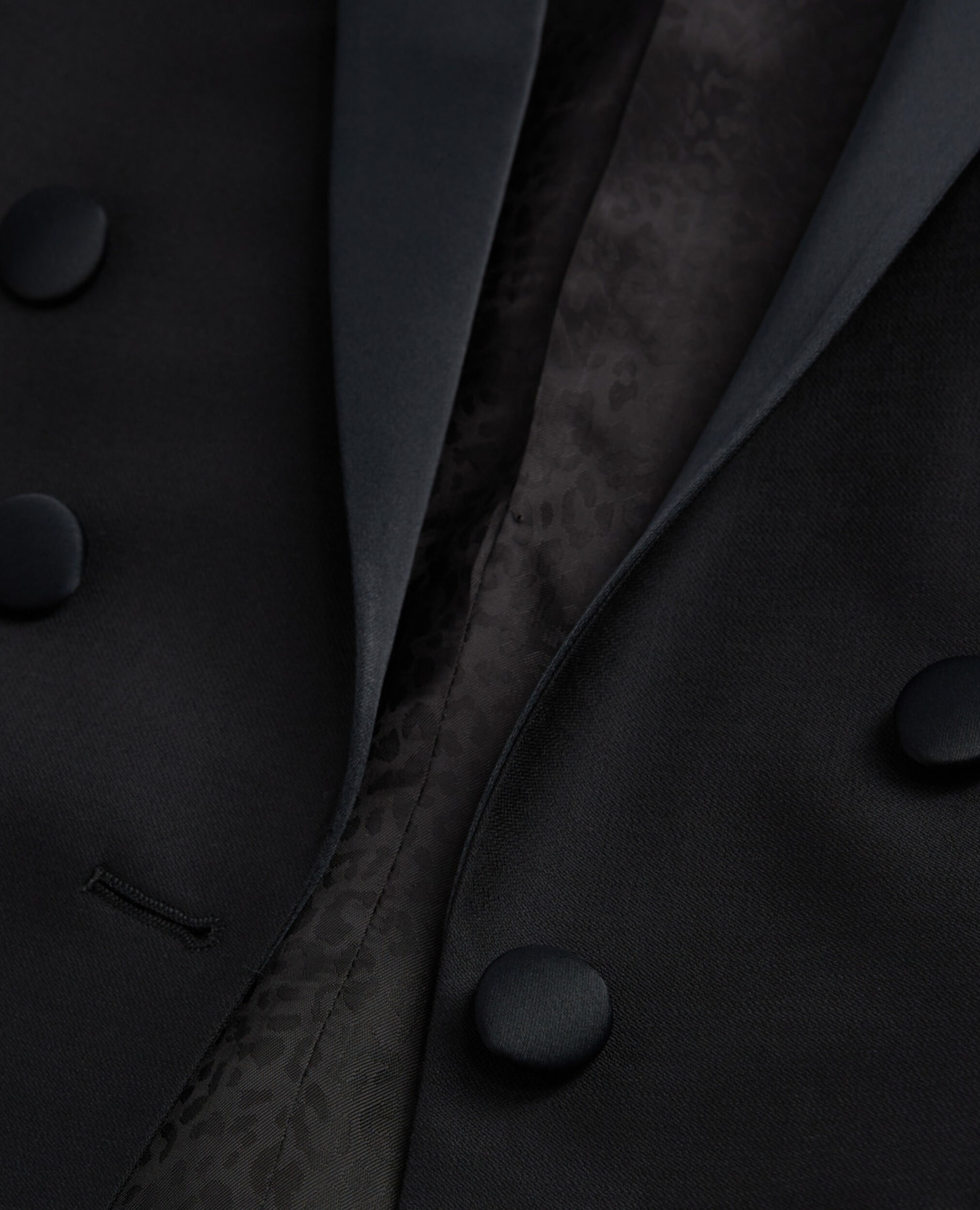 Black wool suit jacket, BLACK, hi-res image number null
