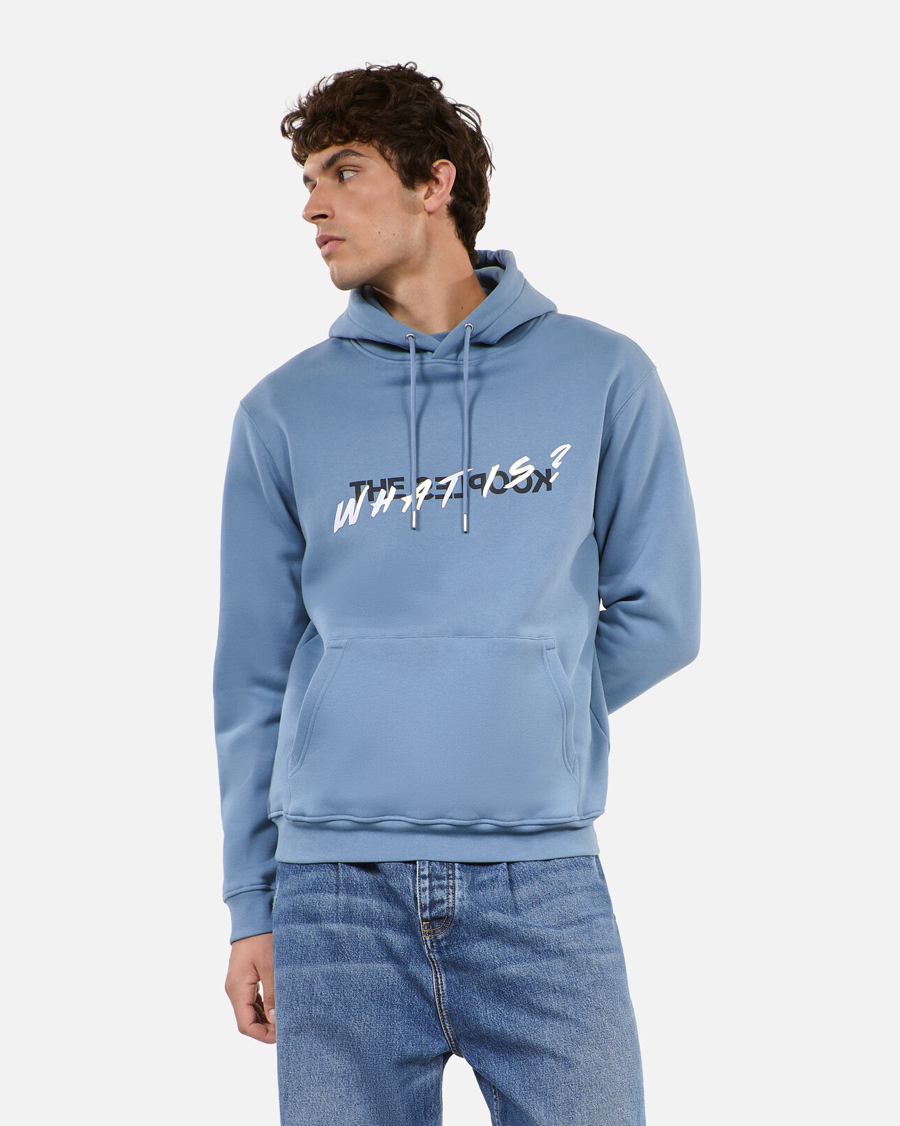 The Kooples HOMME STONE BLUE sweatshirt à capuche what is bleu