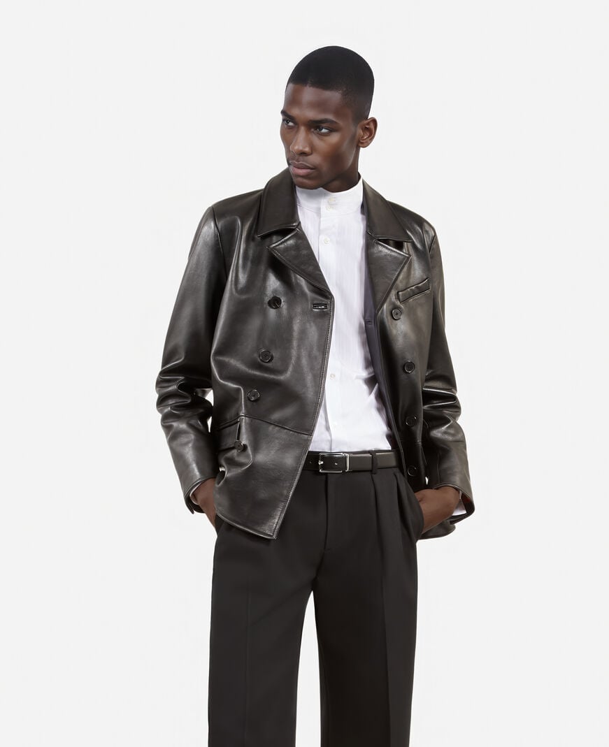 The Kooples HERREN BLACK schwarze lederjacke