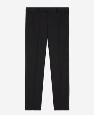 The Kooples MEN BLACK black satin suit pants