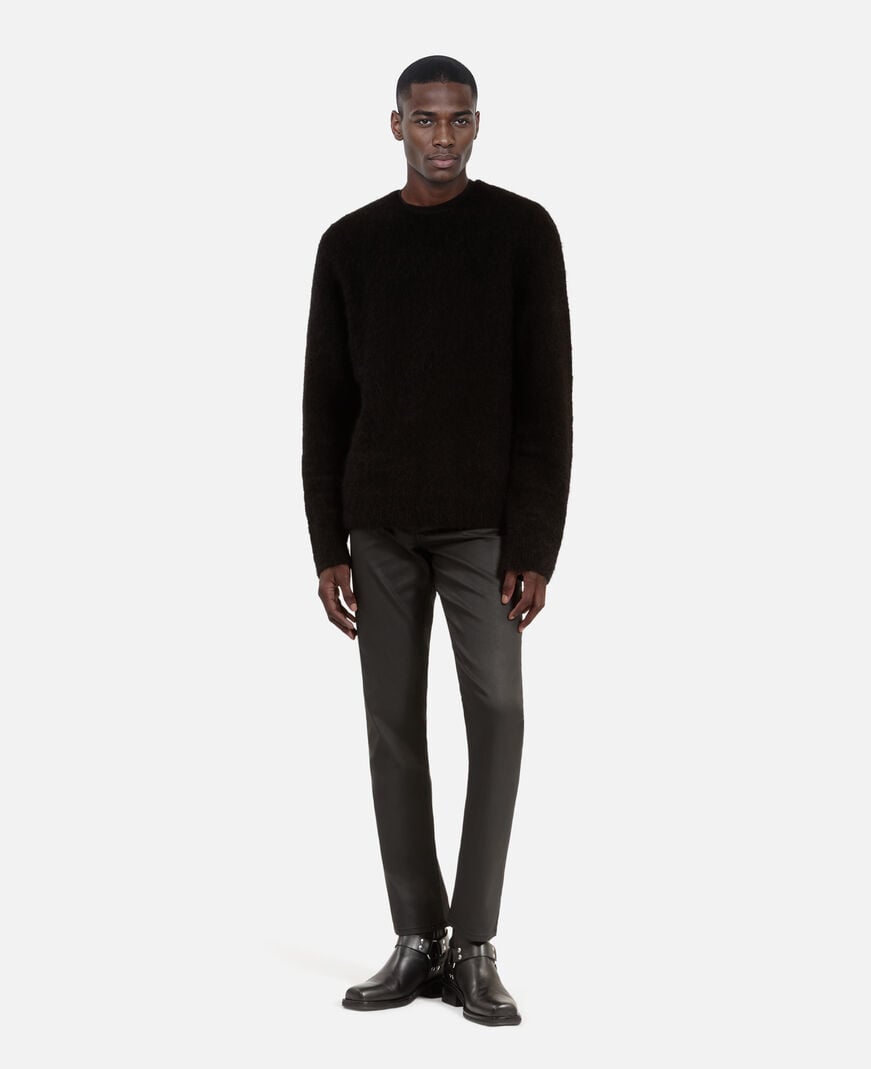 The Kooples MEN BLACK STONE black wool and mohair sweater