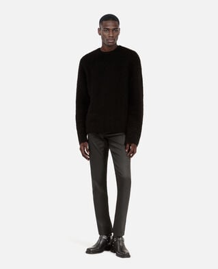 The Kooples MEN BLACK STONE black wool and mohair sweater