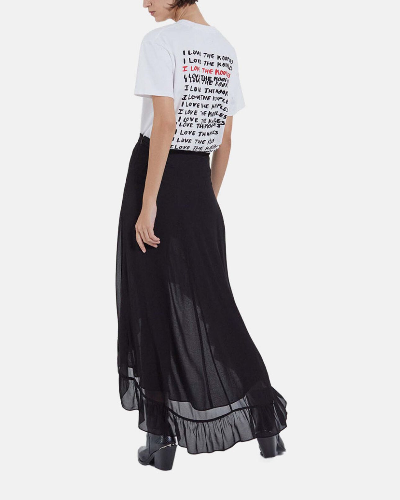 The Kooples DAMEN WHITE t-shirt baumwolle weiß love the kooples