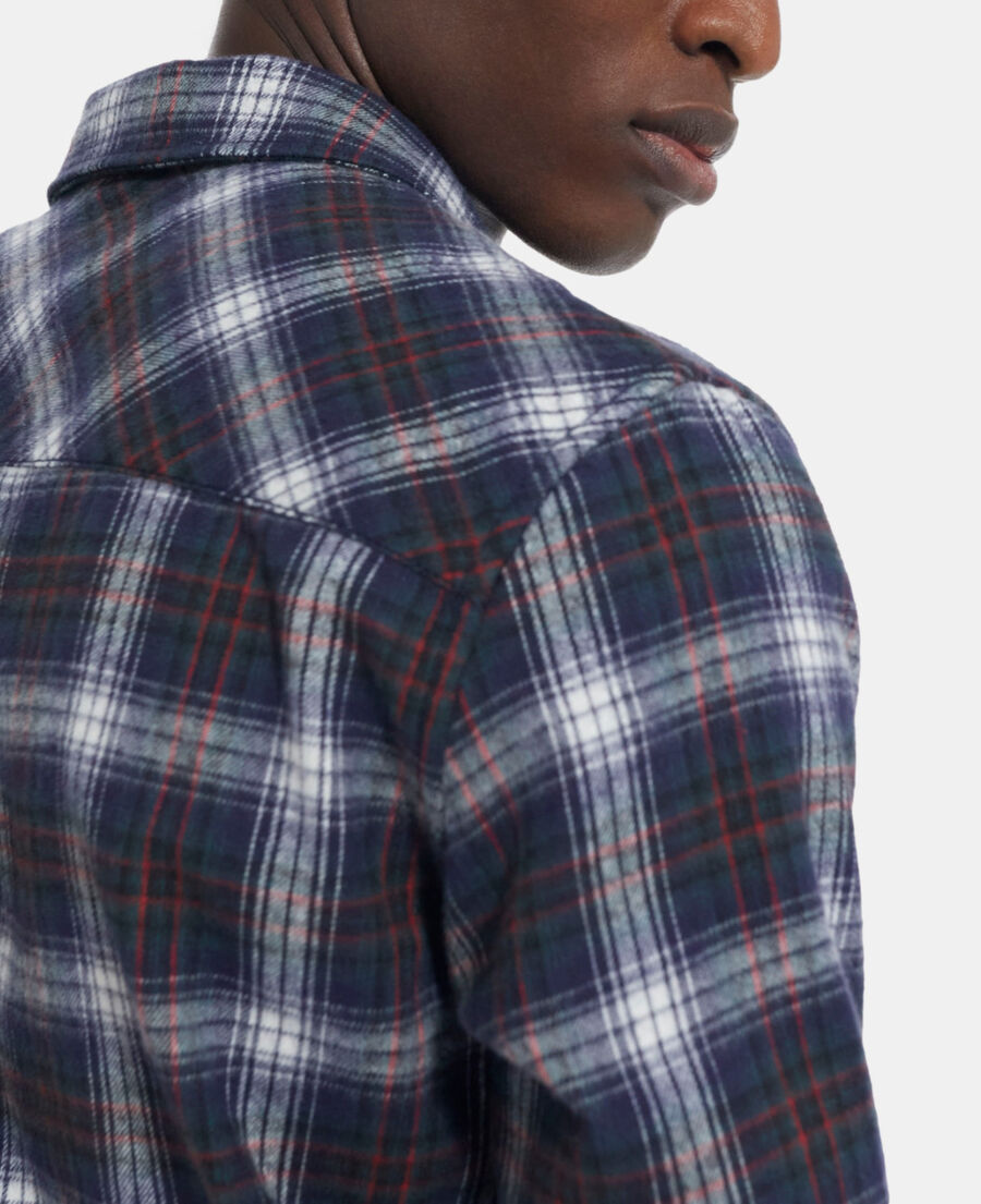 chemise col classique à carreaux