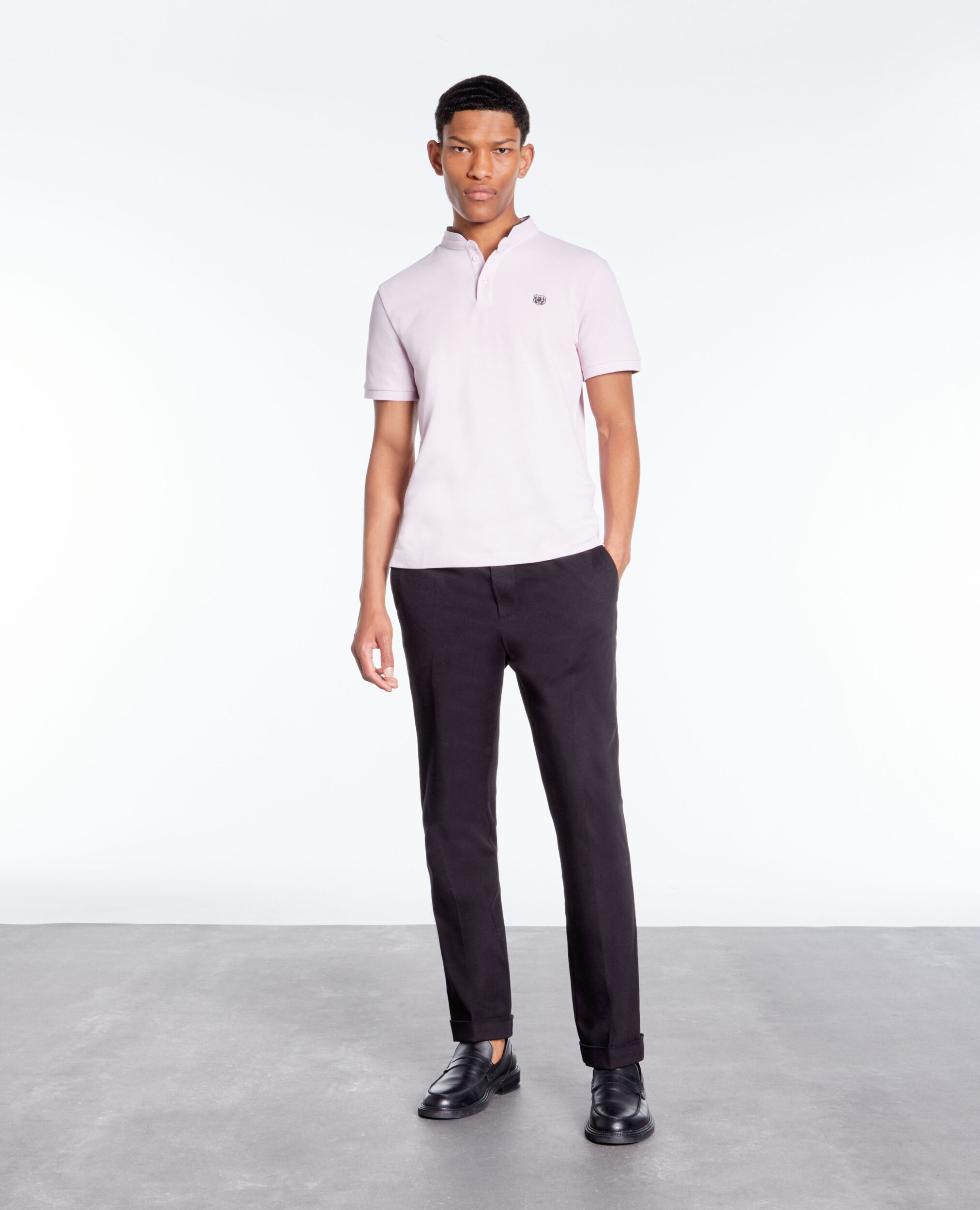 Pink cotton polo t-shirt | The Kooples - UK