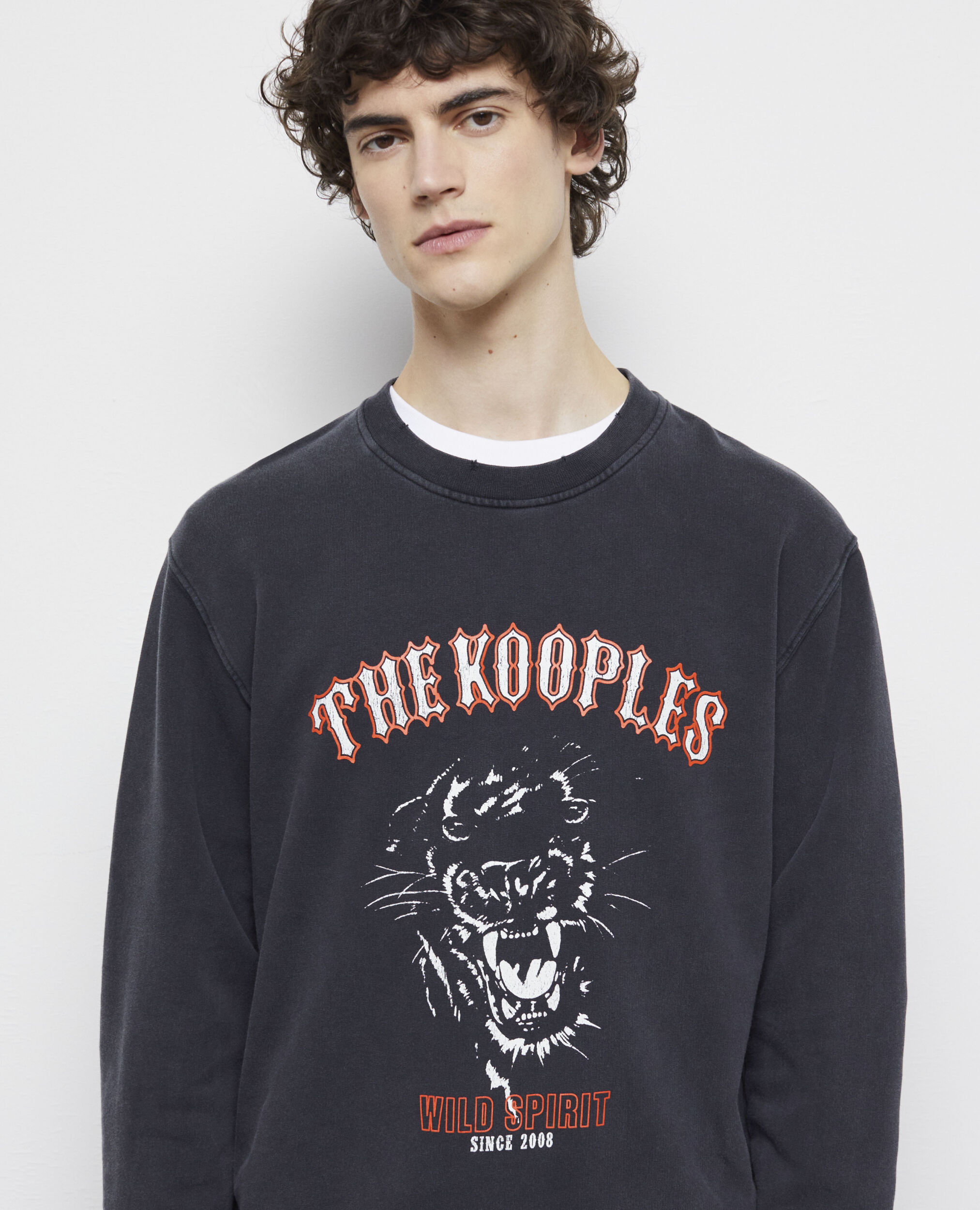 Black screen print sweatshirt The Kooples Canada