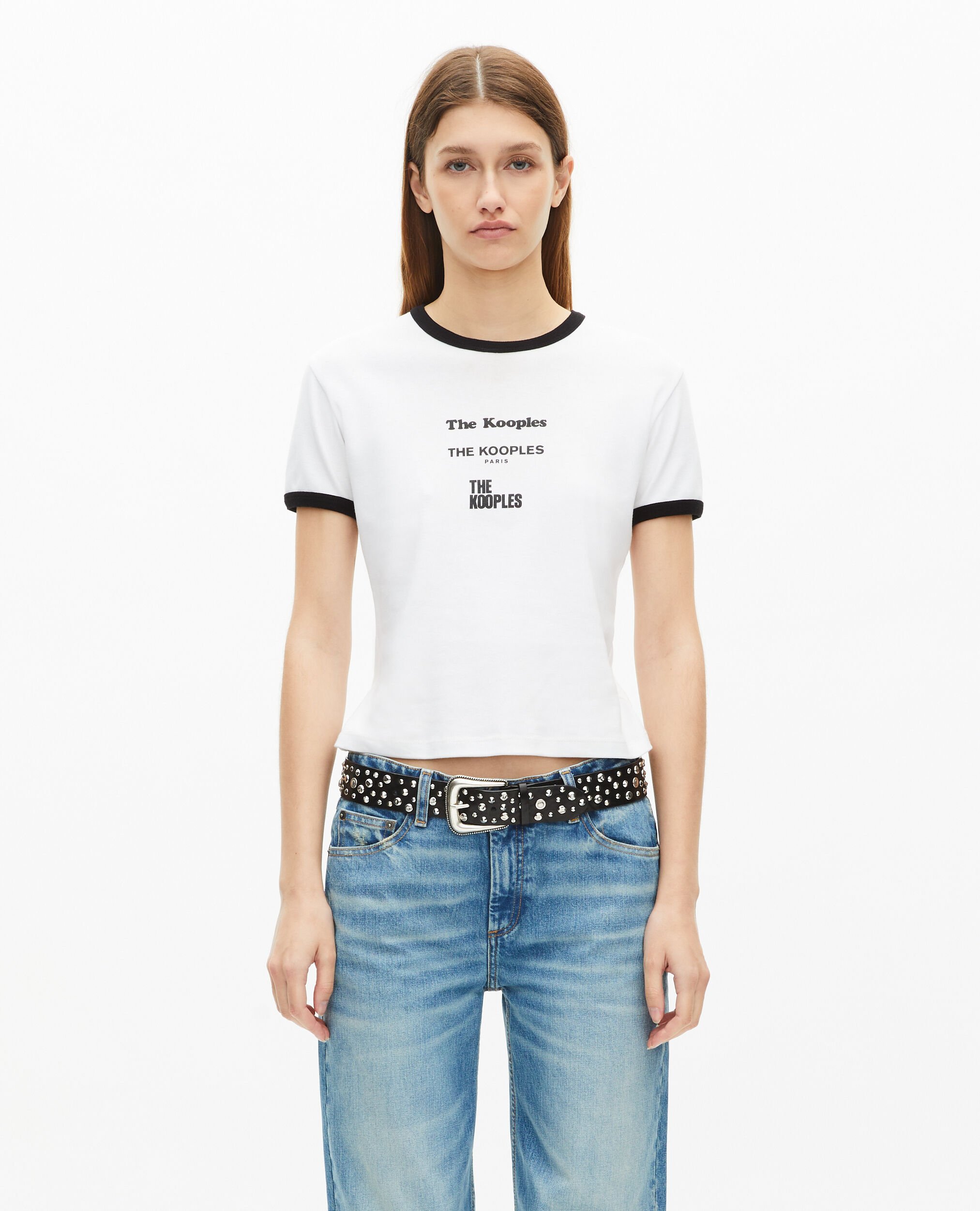 Weißes T-Shirt mit Locations-Siebdruck, WHITE, hi-res image number null