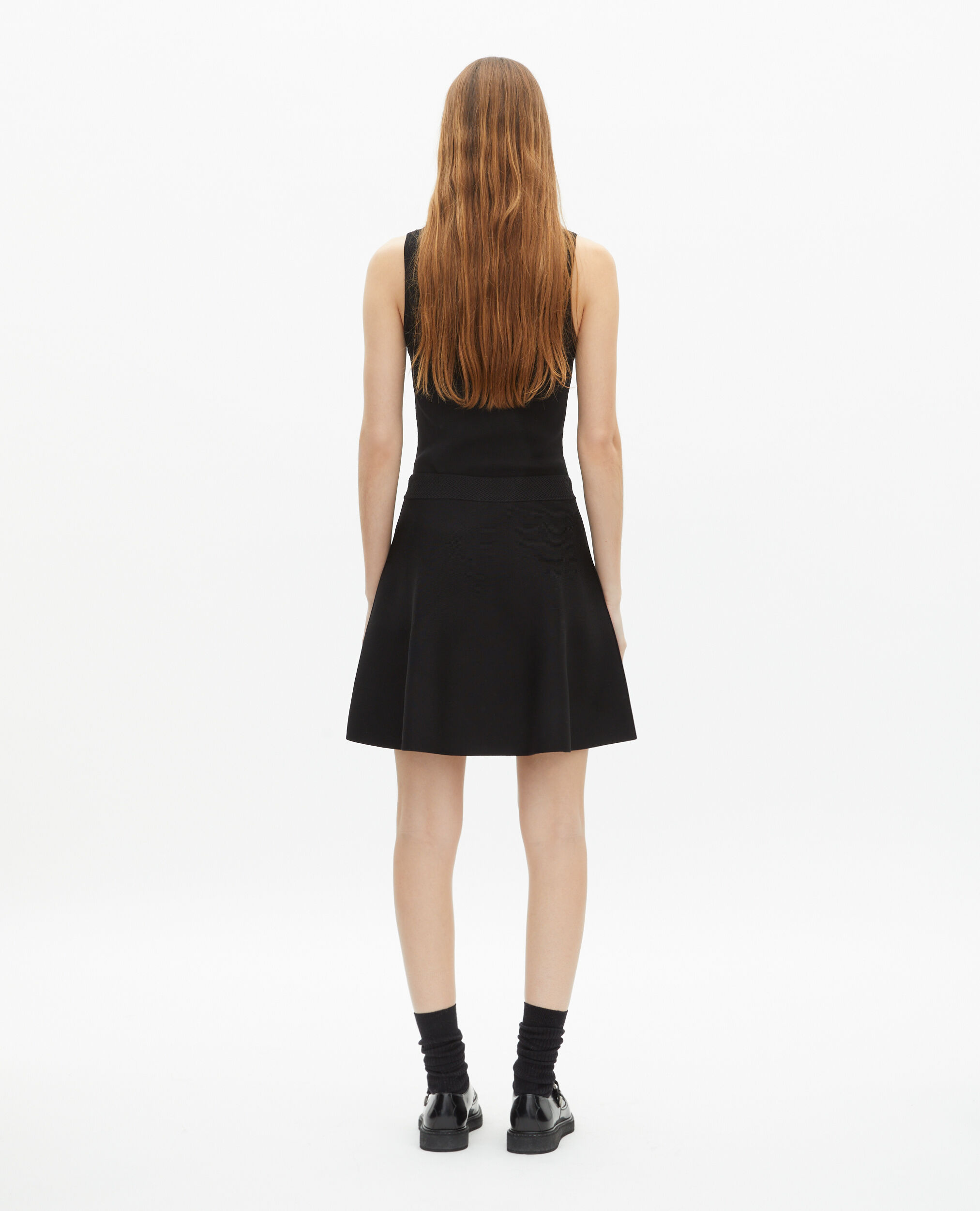 Short black mesh skirt, BLACK, hi-res image number null