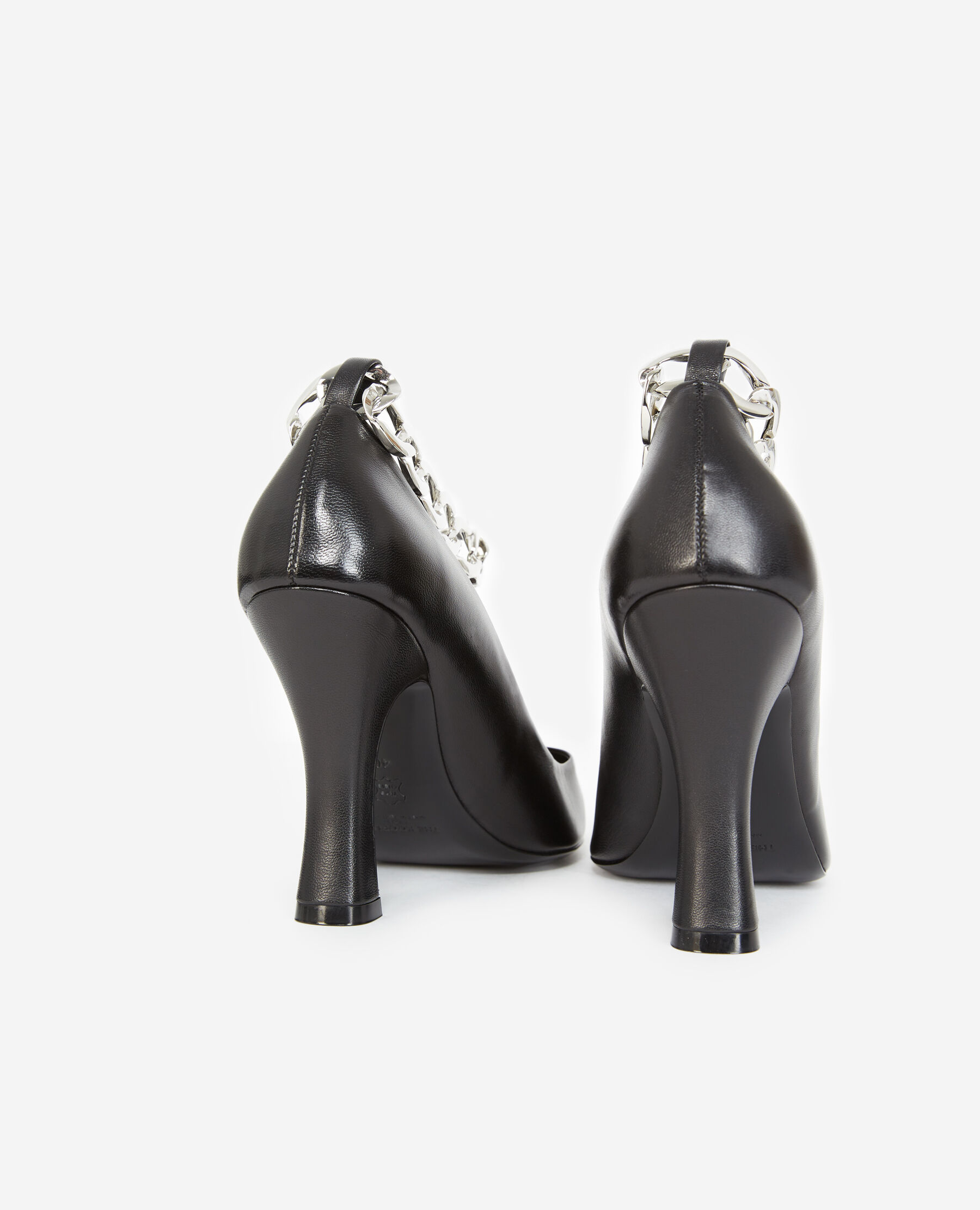 Escarpins talons hauts noirs a boucles