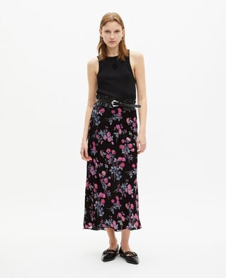 The Kooples DAMEN BLACK breiter gürtel mit raffungen aus schwarzem leder