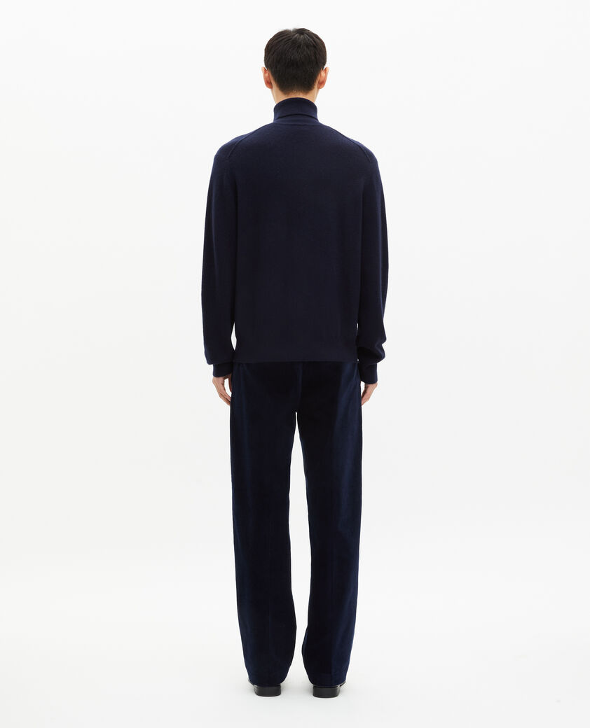 The Kooples HOMME NAVY pull col roulé en cachemire marine