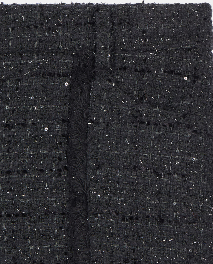 The Kooples FEMME BLACK short en tweed noir