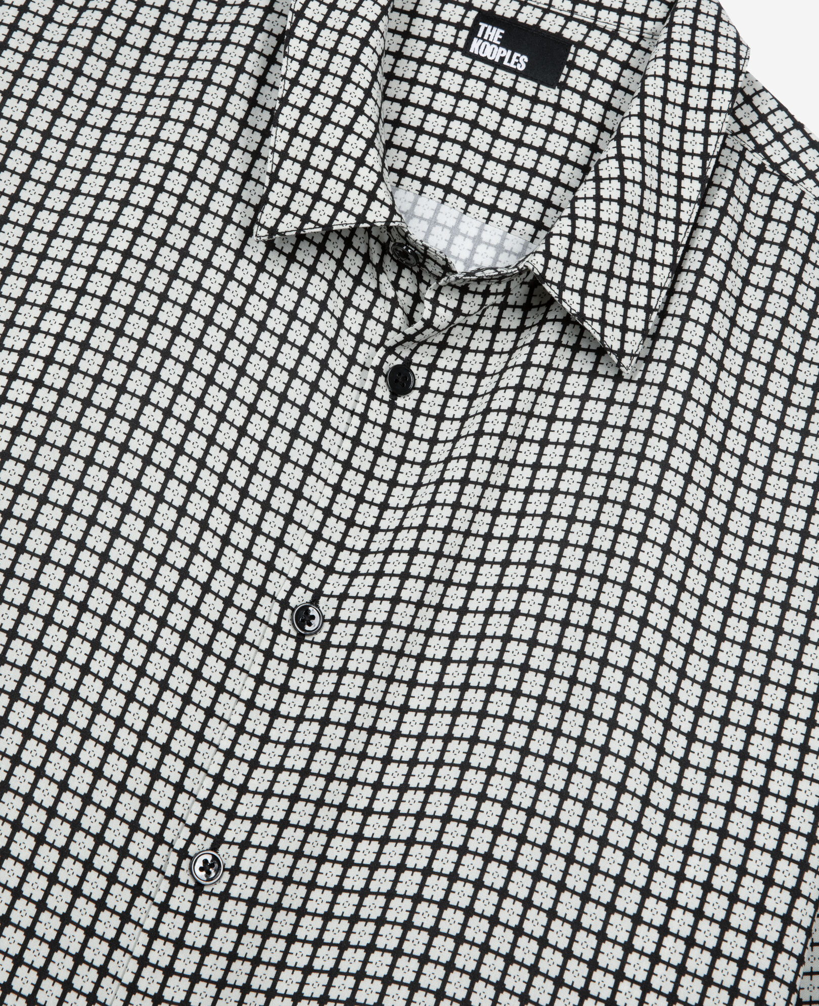 The Kooples MEN BLACK WHITE floral print shirt