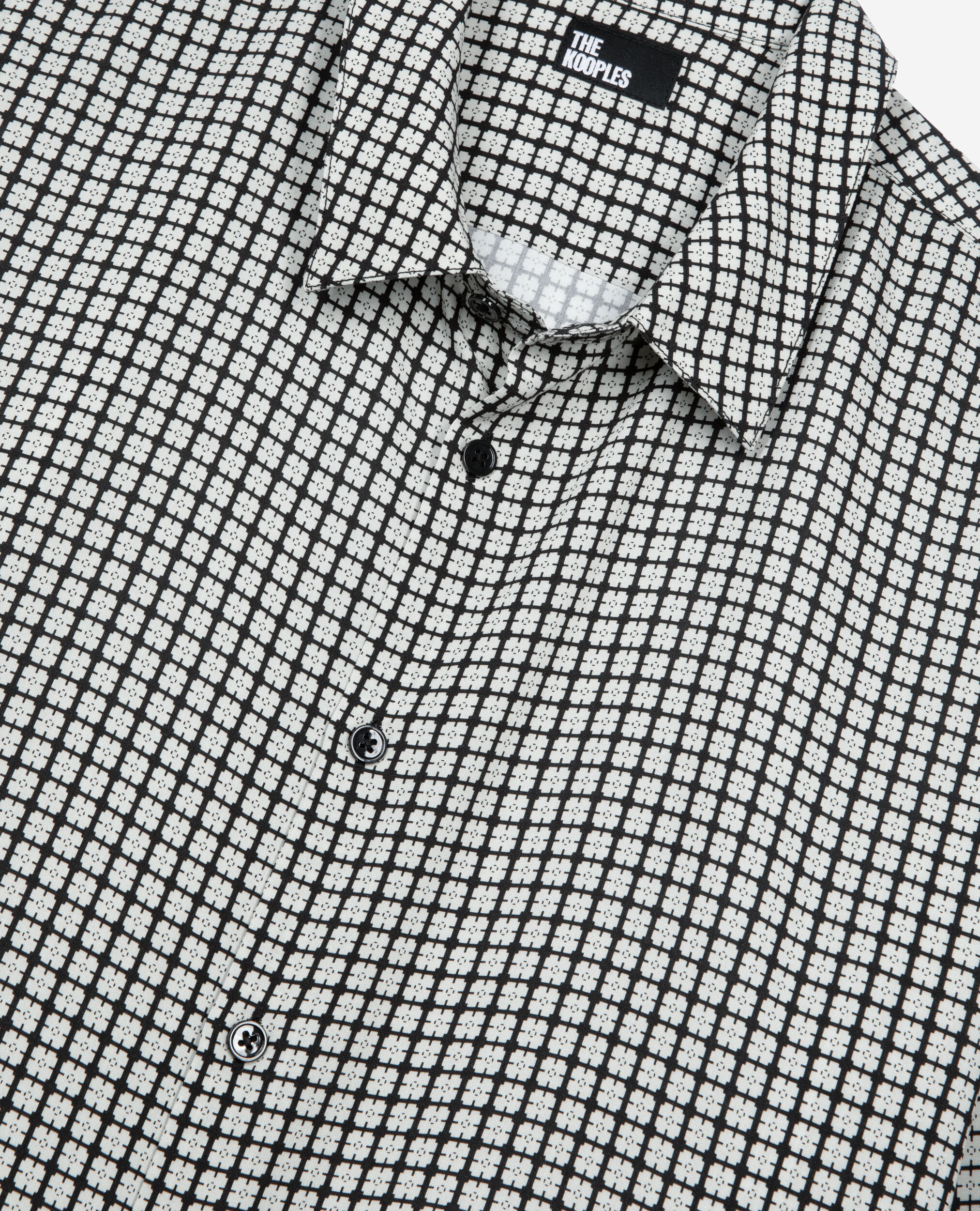 Floral print shirt, BLACK WHITE, hi-res image number null