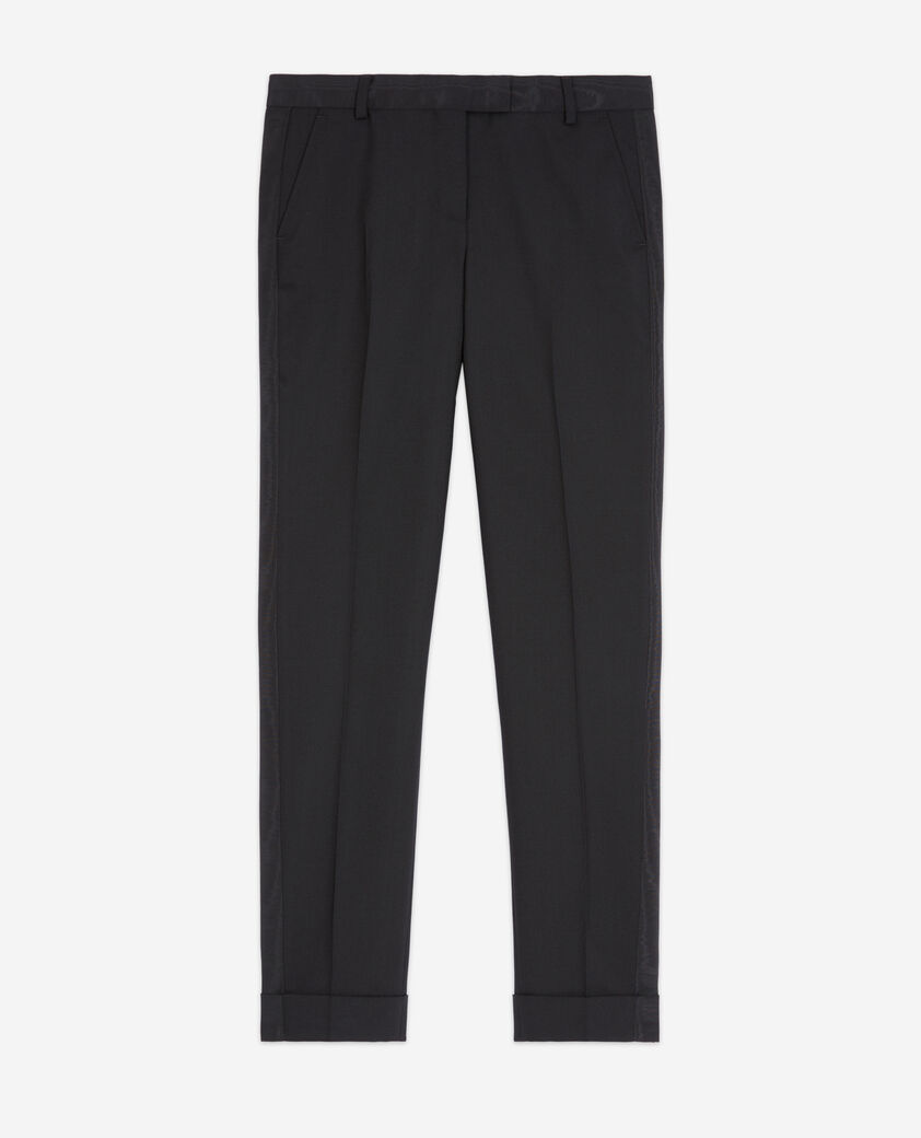 The Kooples WOMEN BLACK black wool pants